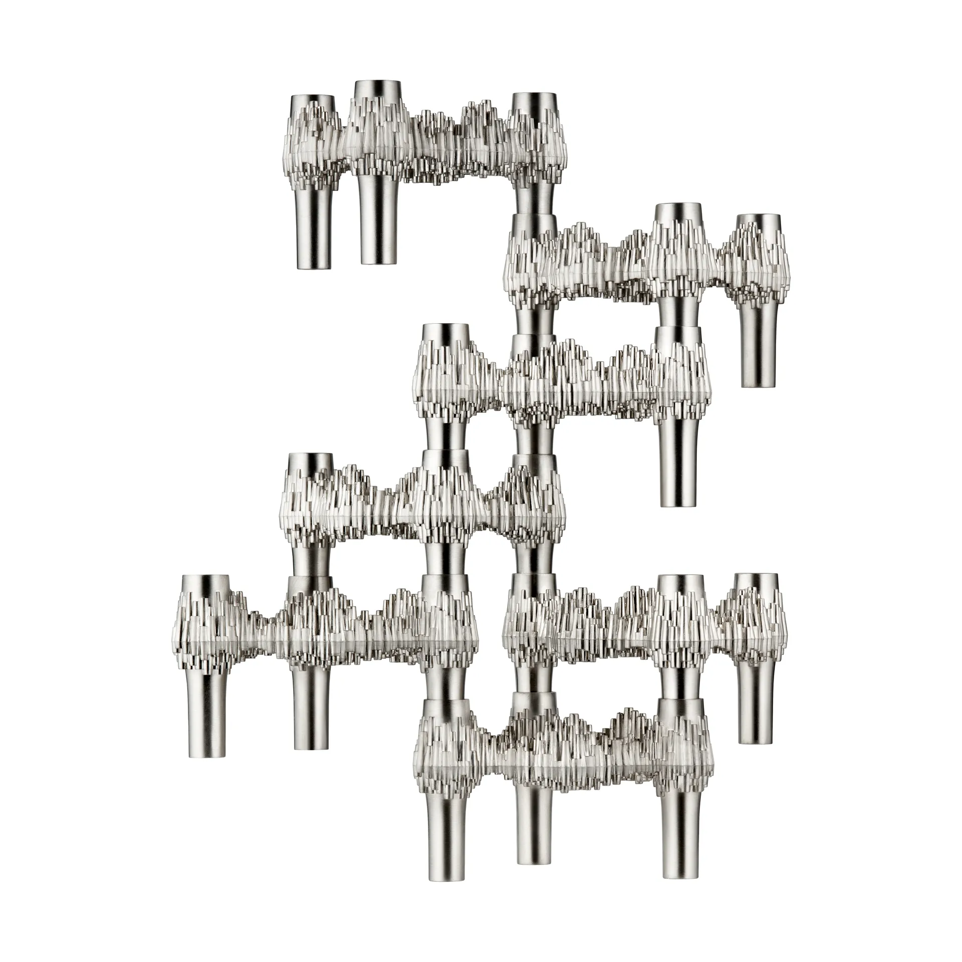 스토프 퀴스트 캔들스틱 3개 세트, Brushed chrome STOFF Nagel