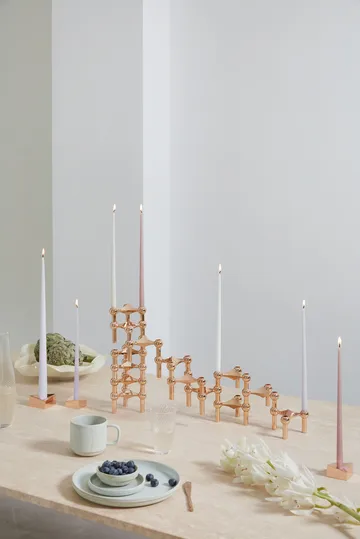 스토프 에스터 앤 에릭 테이퍼드 캔들 6개 세트 - dusty rose - STOFF Nagel
