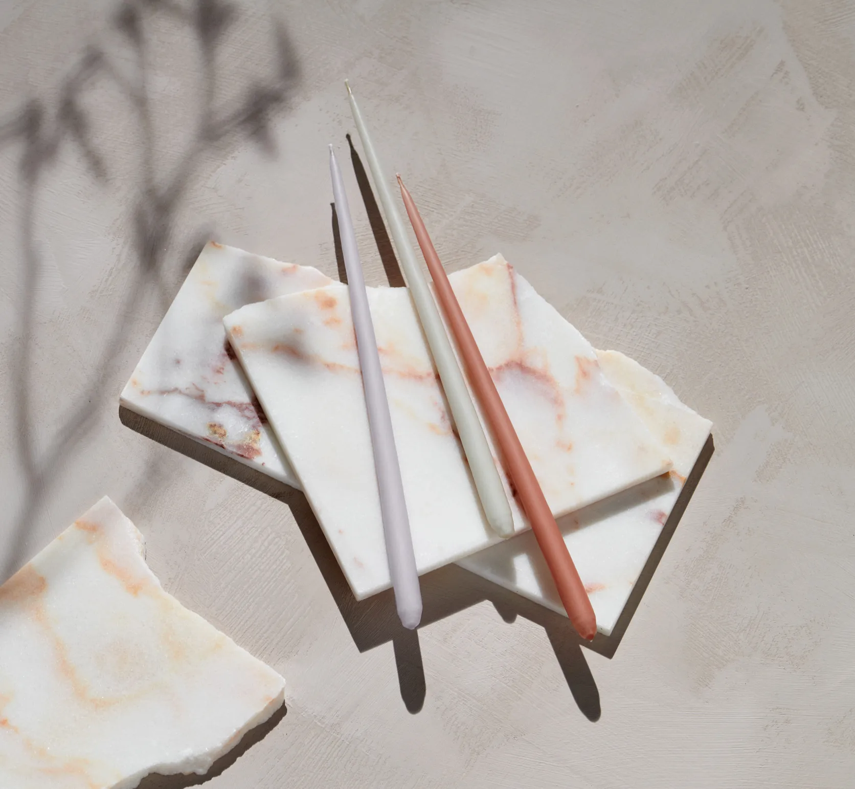 스토프 에스터 앤 에릭 테이퍼드 캔들 6개 세트, Light lavender STOFF Nagel