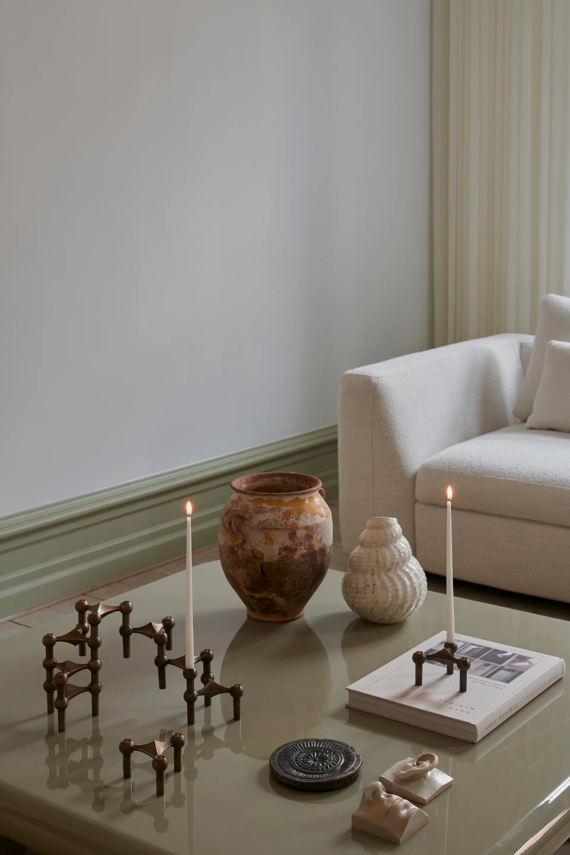 스토프 에스터 앤 에릭 테이퍼드 캔들 6개 세트, Off-white STOFF Nagel