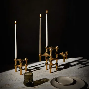 스토프 에스터 앤 에릭 테이퍼드 캔들 6개 세트 - Taupe - STOFF Nagel