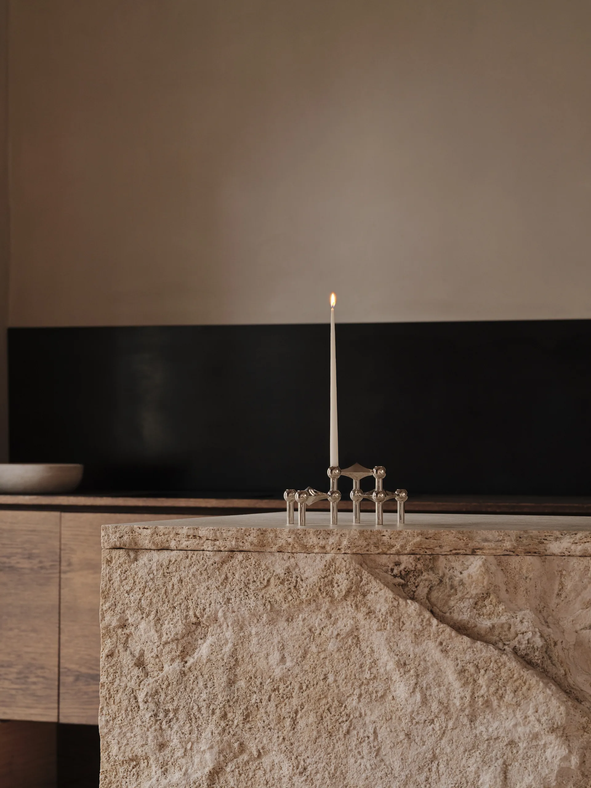 스토프 에스터 앤 에릭 테이퍼드 캔들 6개 세트, White STOFF Nagel