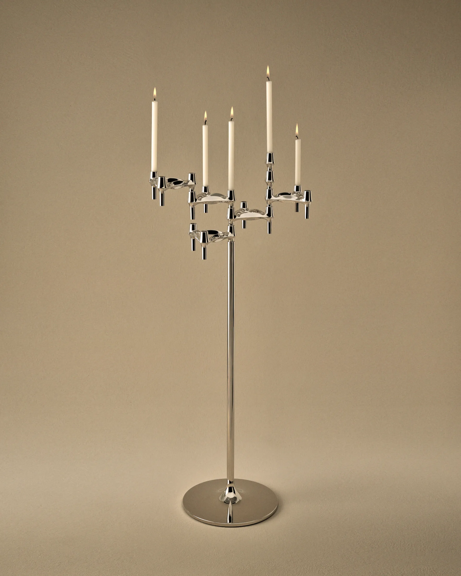 스토프 나겔 BMF 캔들홀더 3개 세트, Chrome STOFF Nagel
