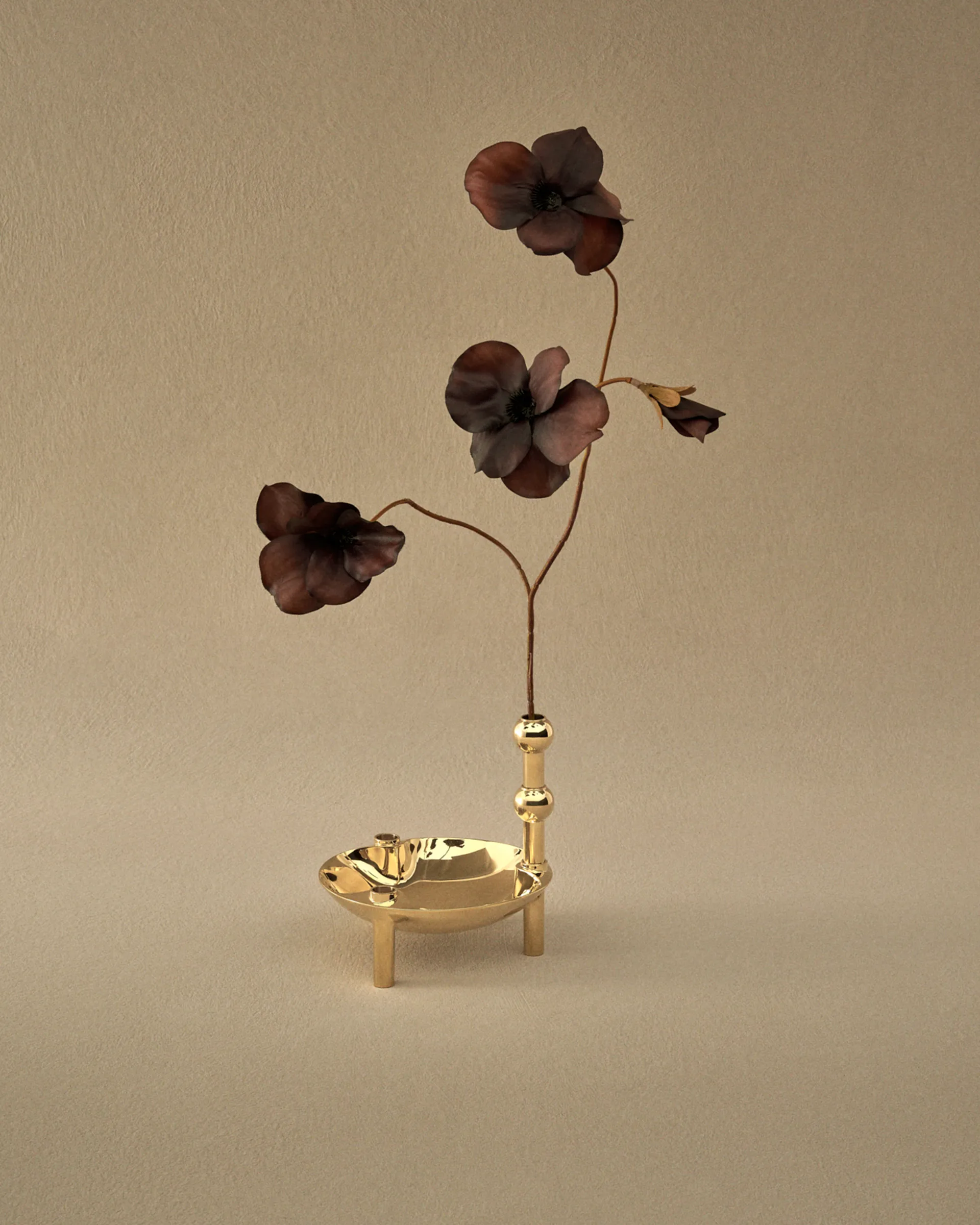 스토프 나겔 꽃병, Brass STOFF Nagel