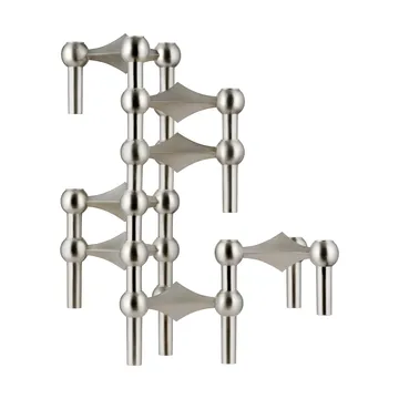나겔 캔들 홀더 - Brushed chrome - STOFF Nagel