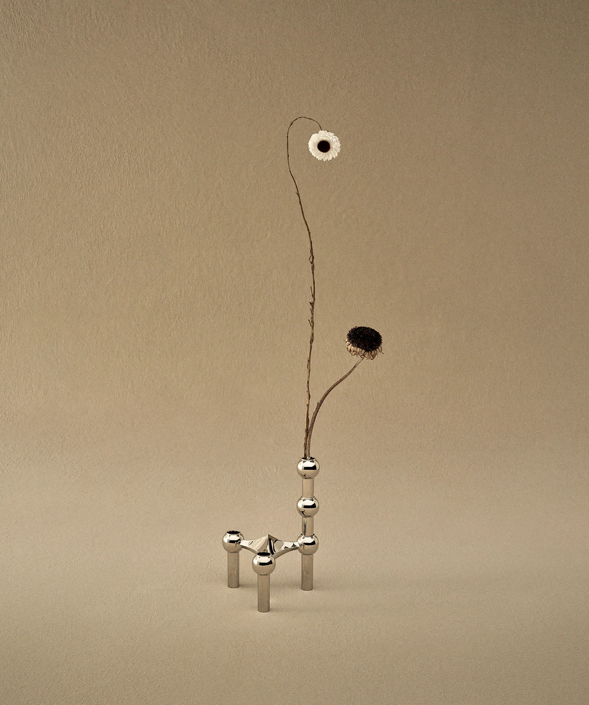 스토프 나겔 꽃병, Chrome STOFF Nagel