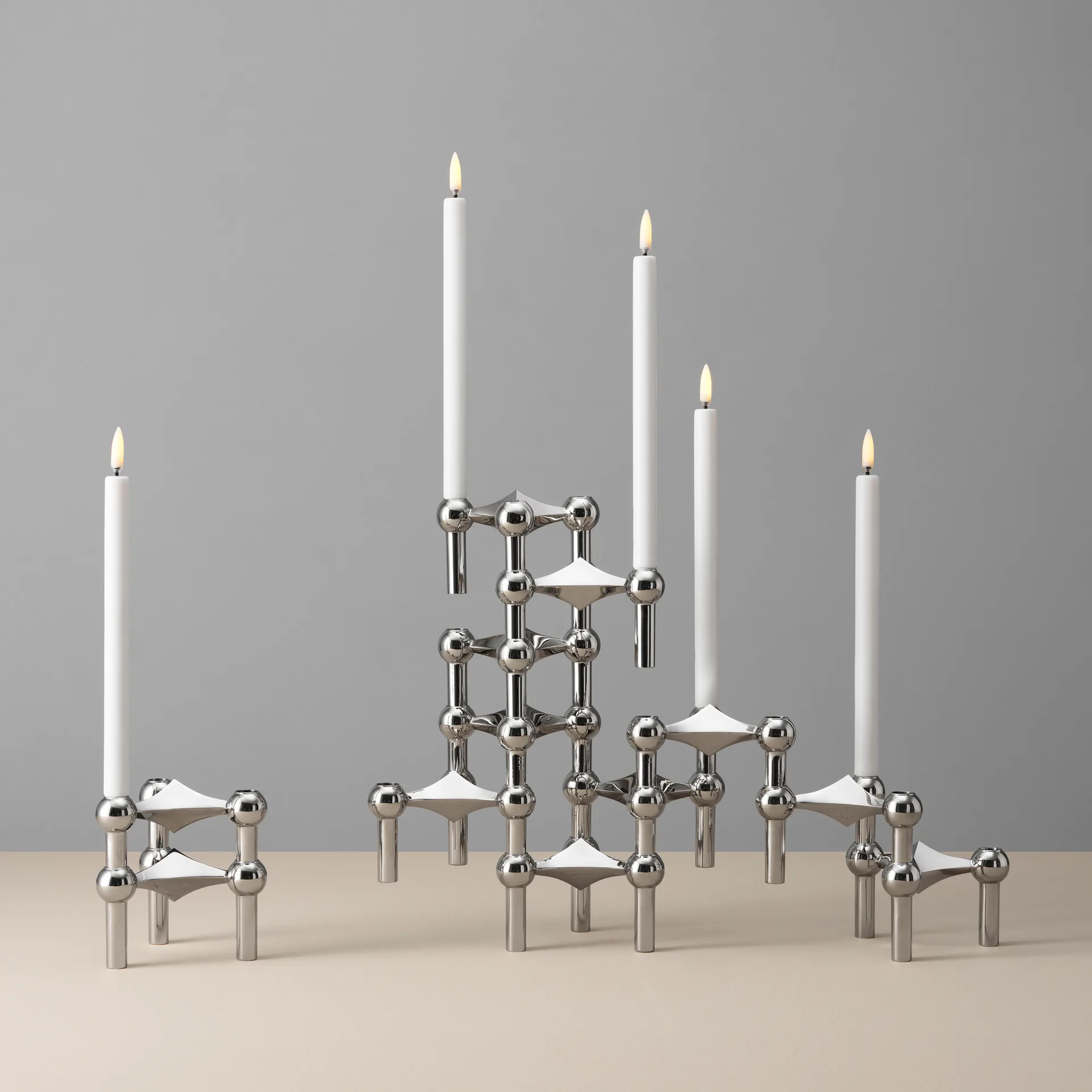 스토프 우유니 Lighing 양초형 LED 조명, 2개 세트, white STOFF Nagel