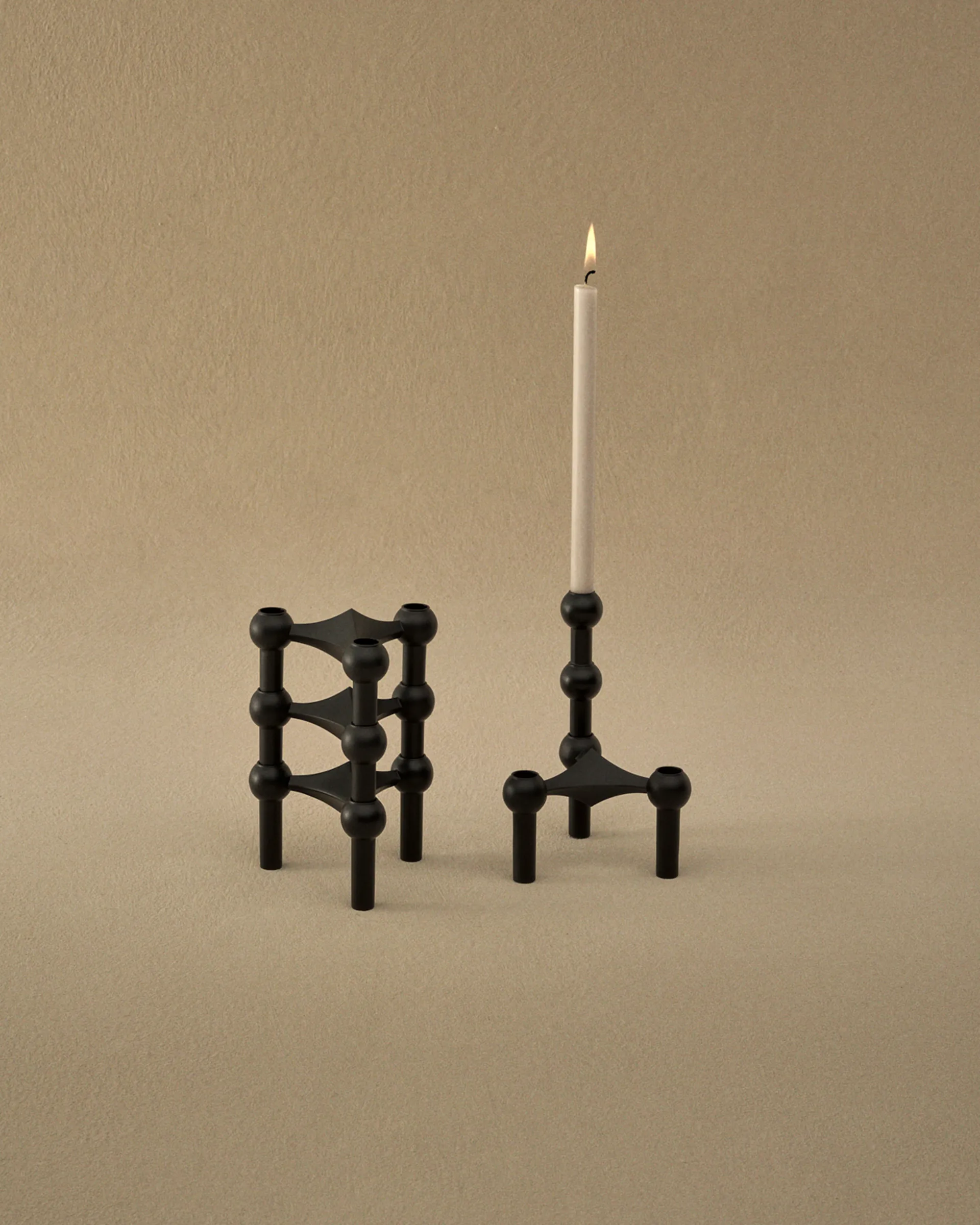 나겔 캔들 홀더, matte black STOFF Nagel