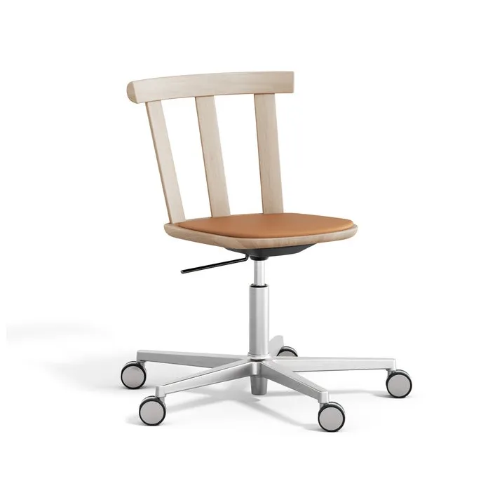 알트 체어 스위블 베이스 업홀스터드 시트 오크, Elmotique 43024-light matte lacquer Stolab | 스톨랩