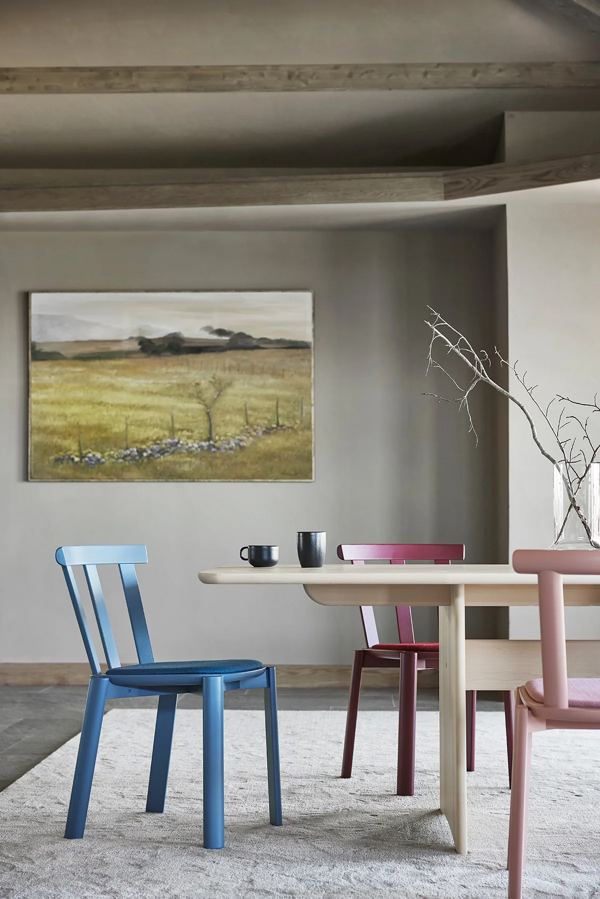 알트 체어 업홀스터드 시트 자작나무, Hallingdal 65-754 blue-Baltic Blue 28 Stolab | 스톨랩