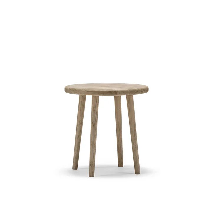 미스 버튼 라운드 스툴 - Oak white oiled. low, Ø44x45 cm - Stolab | 스톨랩