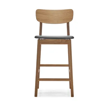 Prima Vista 바 스툴 - Leather Elmosoft black. natural oil oak stand, 65 cm - Stolab | 스톨랩