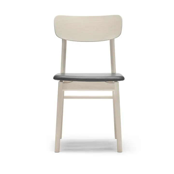 Prima Vista 체어 버치 라이트 매트 마감 - Leather Elmosoft VII 99001 black - Stolab | 스톨랩