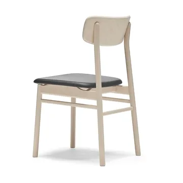 Prima Vista 체어 버치 라이트 매트 마감 - Leather Elmosoft VII 99001 black - Stolab | 스톨랩