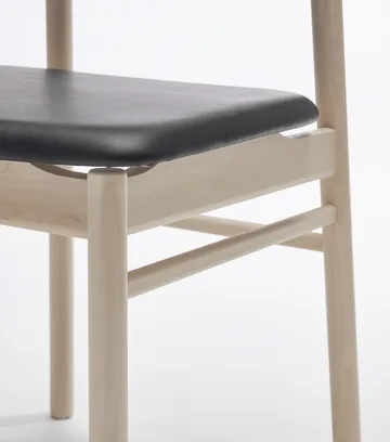 Prima Vista 체어 버치 라이트 매트 마감 - Leather Elmosoft VII 99001 black - Stolab | 스톨랩