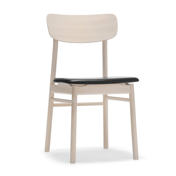 Prima Vista 체어 버치 라이트 매트 마감 - Leather Elmotique VII 99001 black - Stolab | 스톨랩