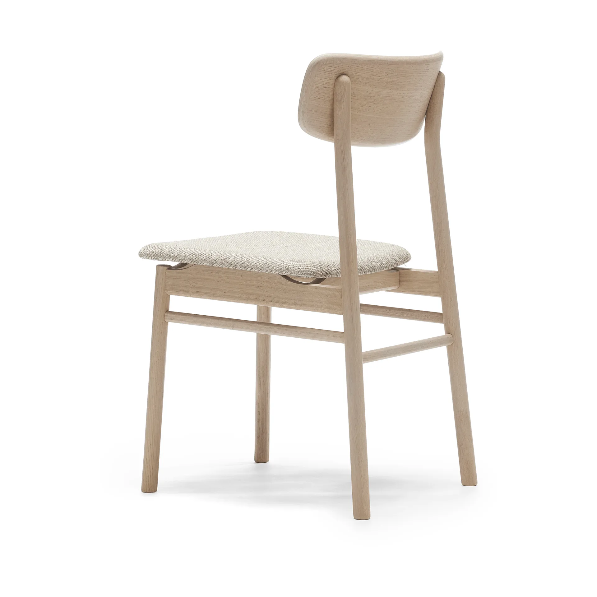 Prima Vista 체어 화이트-오일드 오크, Textile Atto Driftwood V3576/01 grey Stolab | 스톨랩