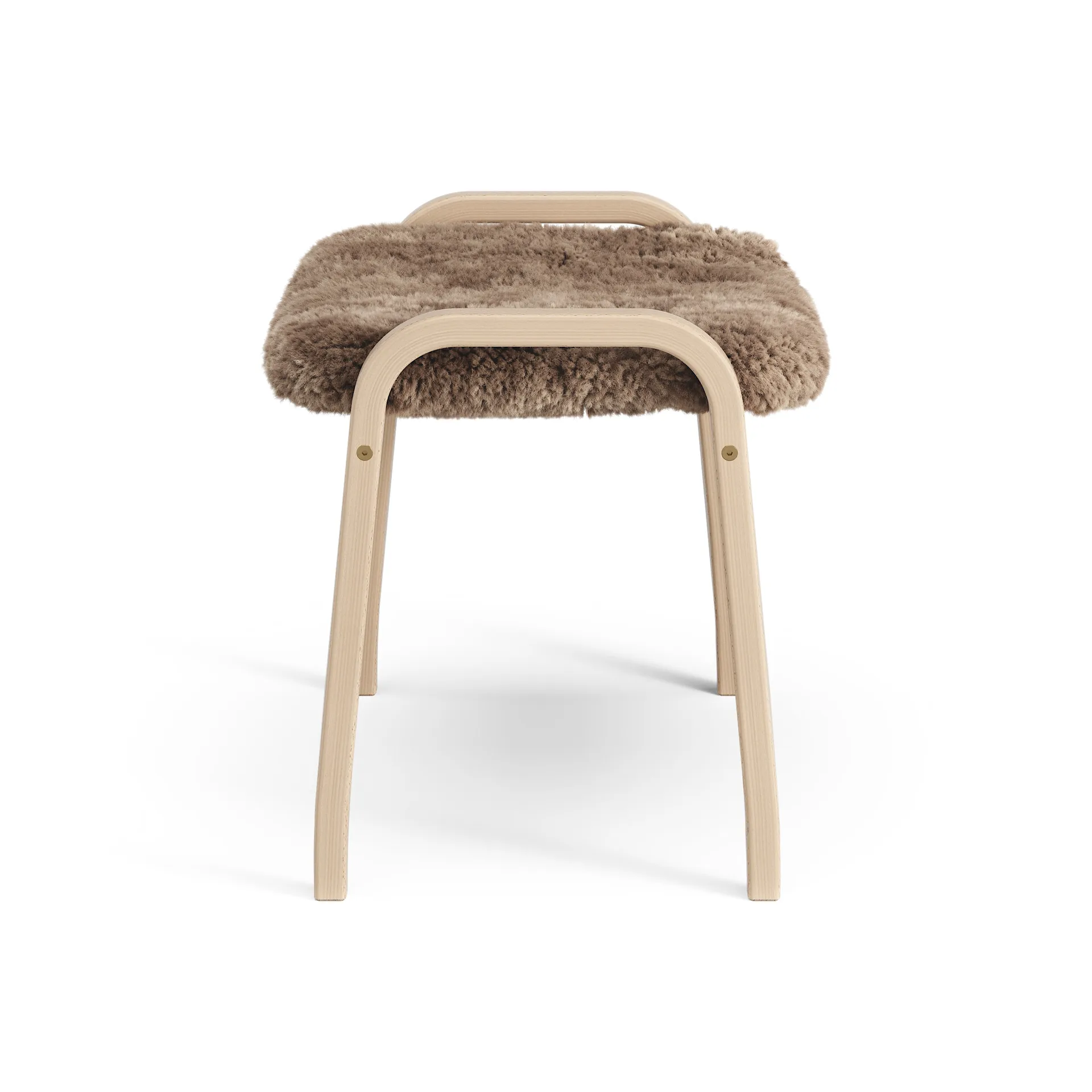 라미니 어린이용 풋스툴 래커드 비치/양피, 사하라-누가 브라운 Swedese | 스웨데제