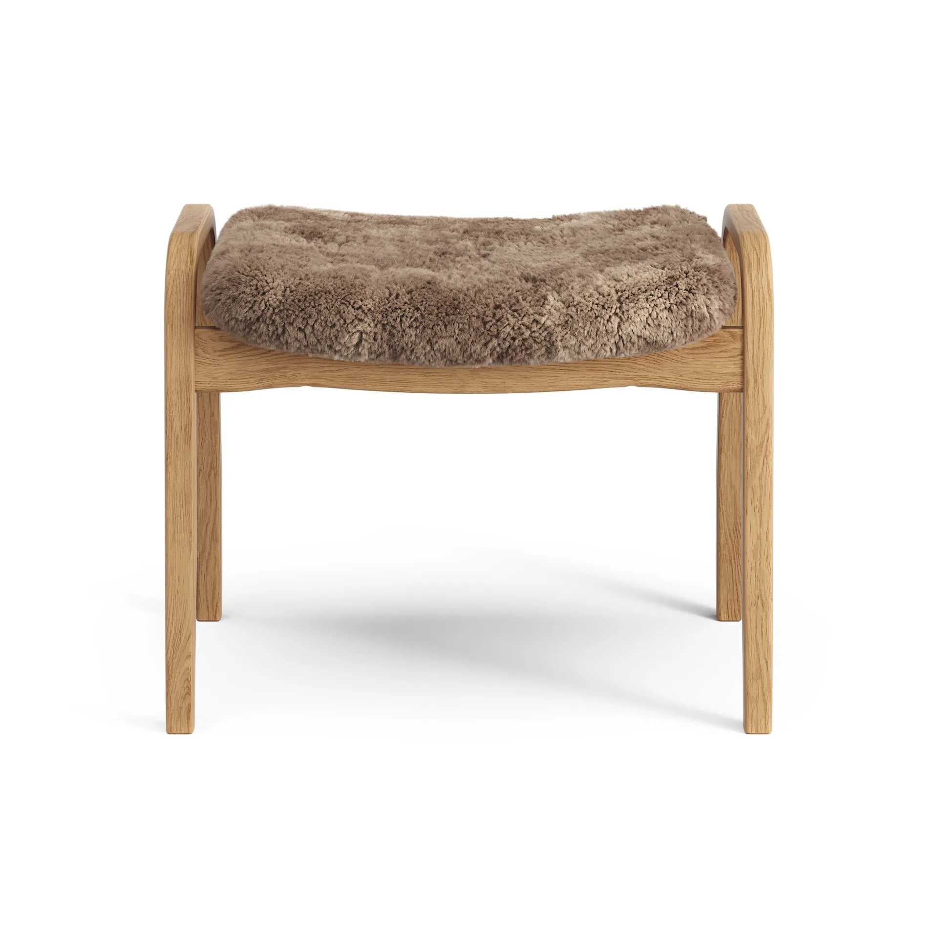 라미노 풋 스툴 오일드 오크/양피, 사하라-누가 브라운 Swedese | 스웨데제