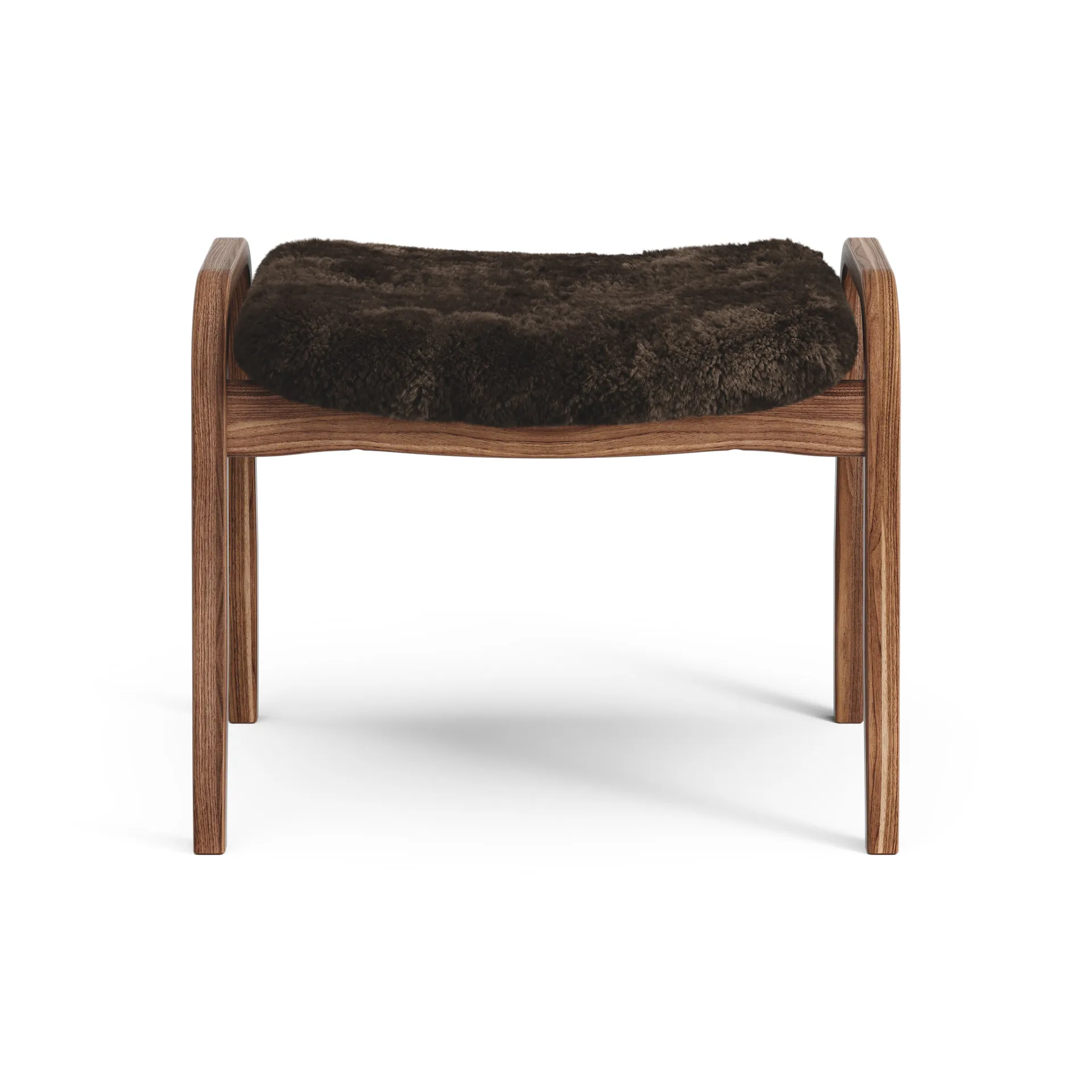 라미노 풋 스툴 오일드 월넛/양피, 에스프레소-브라운 Swedese | 스웨데제