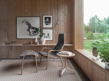 라미노 암체어 & 오토만 오일드 오크/양피 - 사하라-누가 브라운 - Swedese | 스웨데제