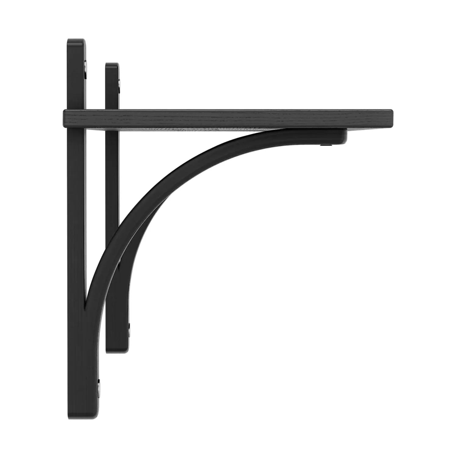 레비 선반 1단, Black stained ash-aluminium, 90 cm Swedese | 스웨데제