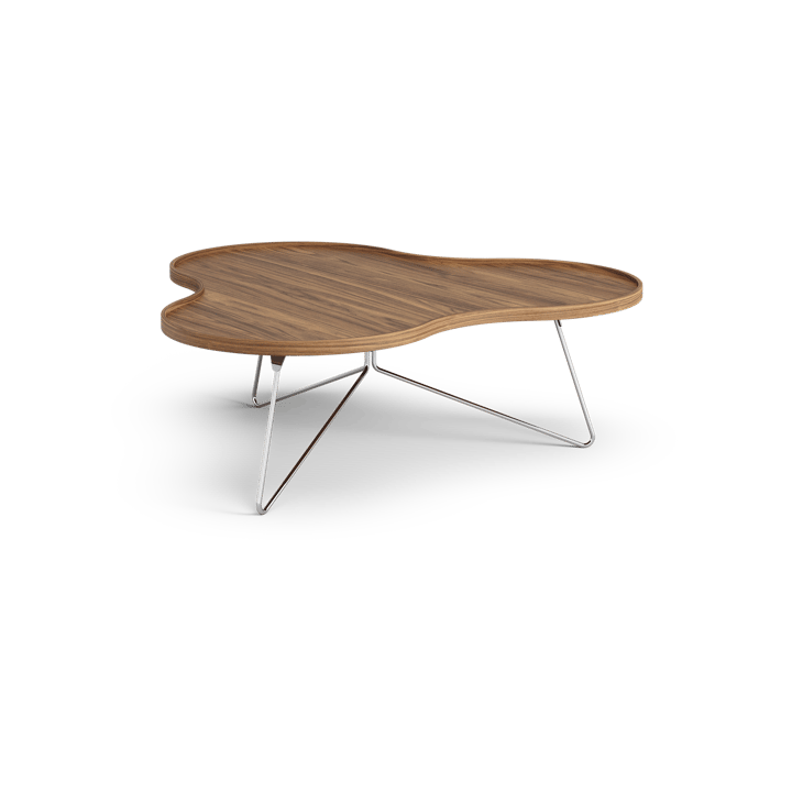 플라워 모노 테이블 스페셜 에디션 107x114 cm - H39 cm-lacquered walnut-chromed steel - Swedese | 스웨데제