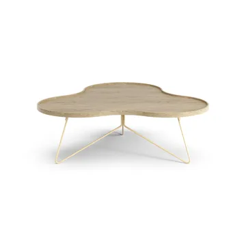 플라워 모노 테이블 107x114 cm - H39 cm Oak laquered - Swedese | 스웨데제