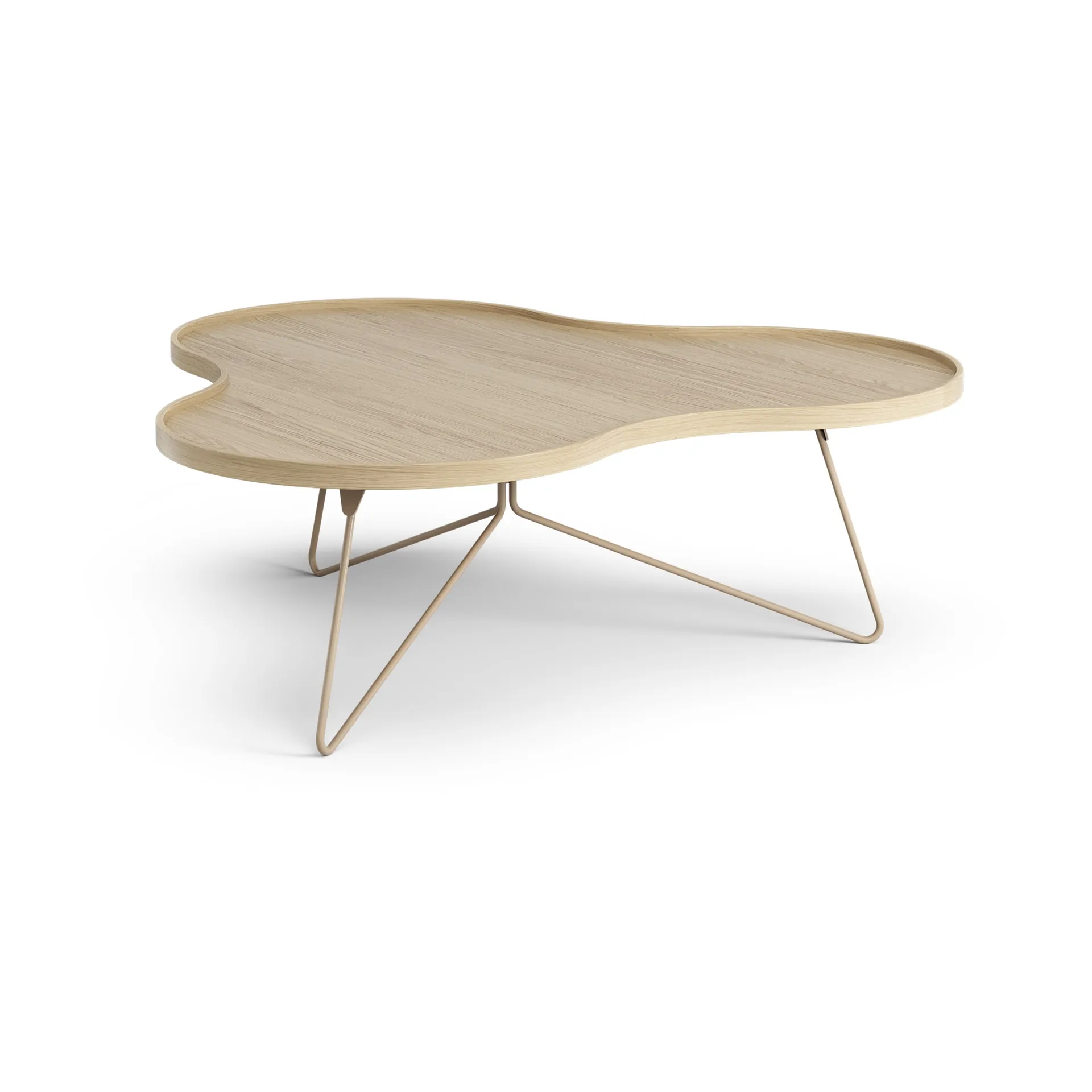 플라워 모노 테이블 107x114 cm, H39 오크 도장-넛메그 RAL1019 Swedese | 스웨데제