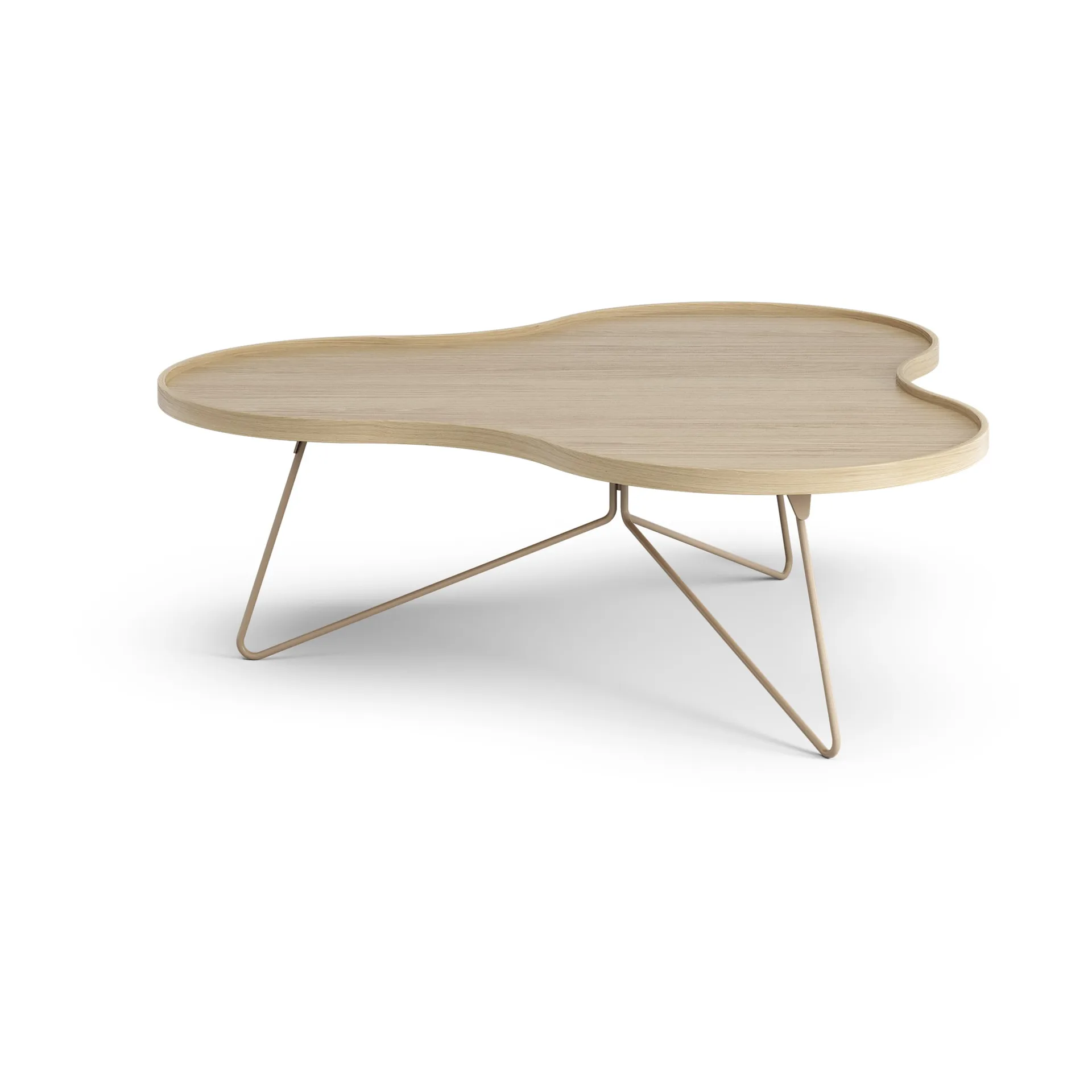 플라워 모노 테이블 107x114 cm, H39 오크 도장-넛메그 RAL1019 Swedese | 스웨데제