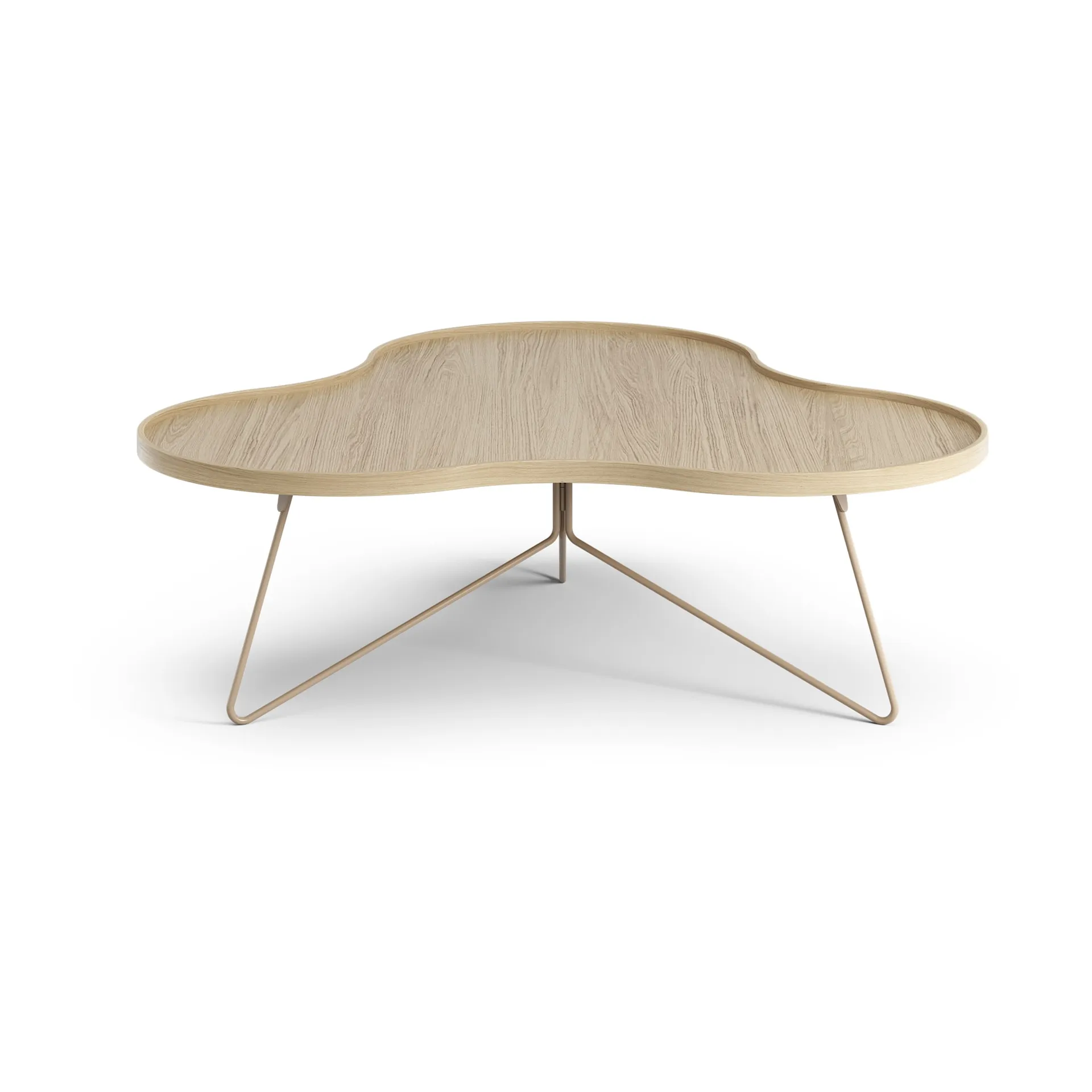 플라워 모노 테이블 107x114 cm, H39 오크 도장-넛메그 RAL1019 Swedese | 스웨데제