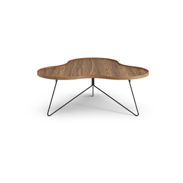 플라워 모노 테이블 스페셜 에디션 107x114 cm - H45 cm-lacquered walnut-black lacquered steel - Swedese | 스웨데제
