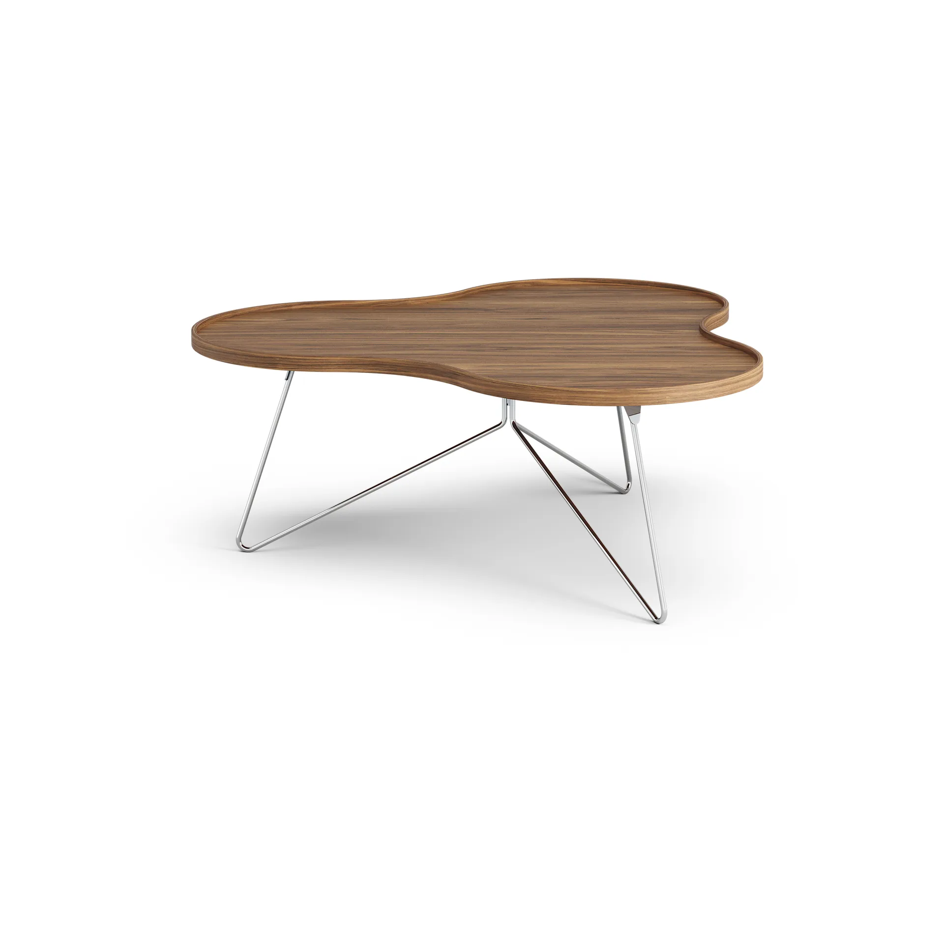 플라워 모노 테이블 스페셜 에디션 107x114 cm, H45 cm-lacquered walnut-chromed steel Swedese | 스웨데제