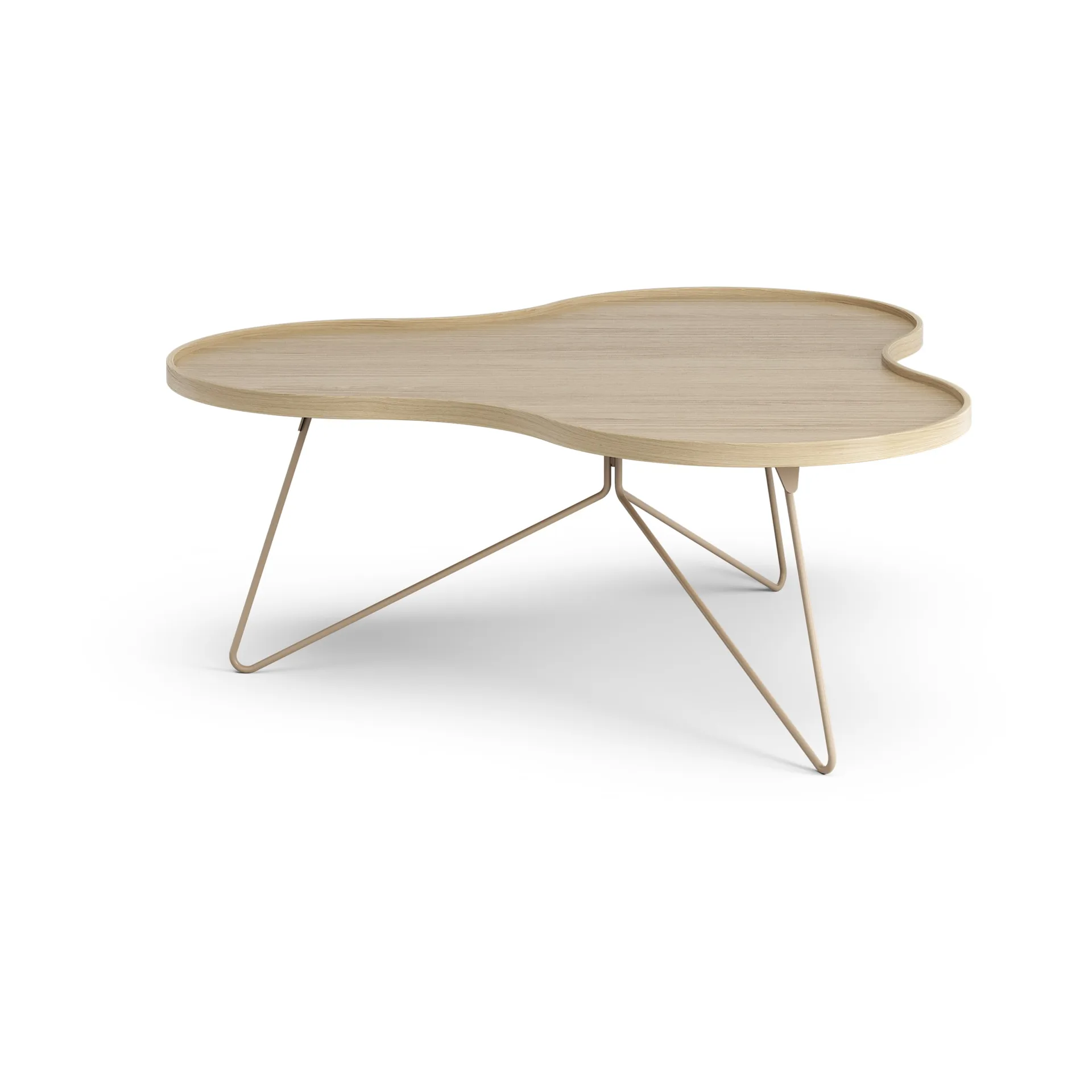 플라워 모노 테이블 107x114 cm, H45 오크 도장-넛메그 RAL1019 Swedese | 스웨데제