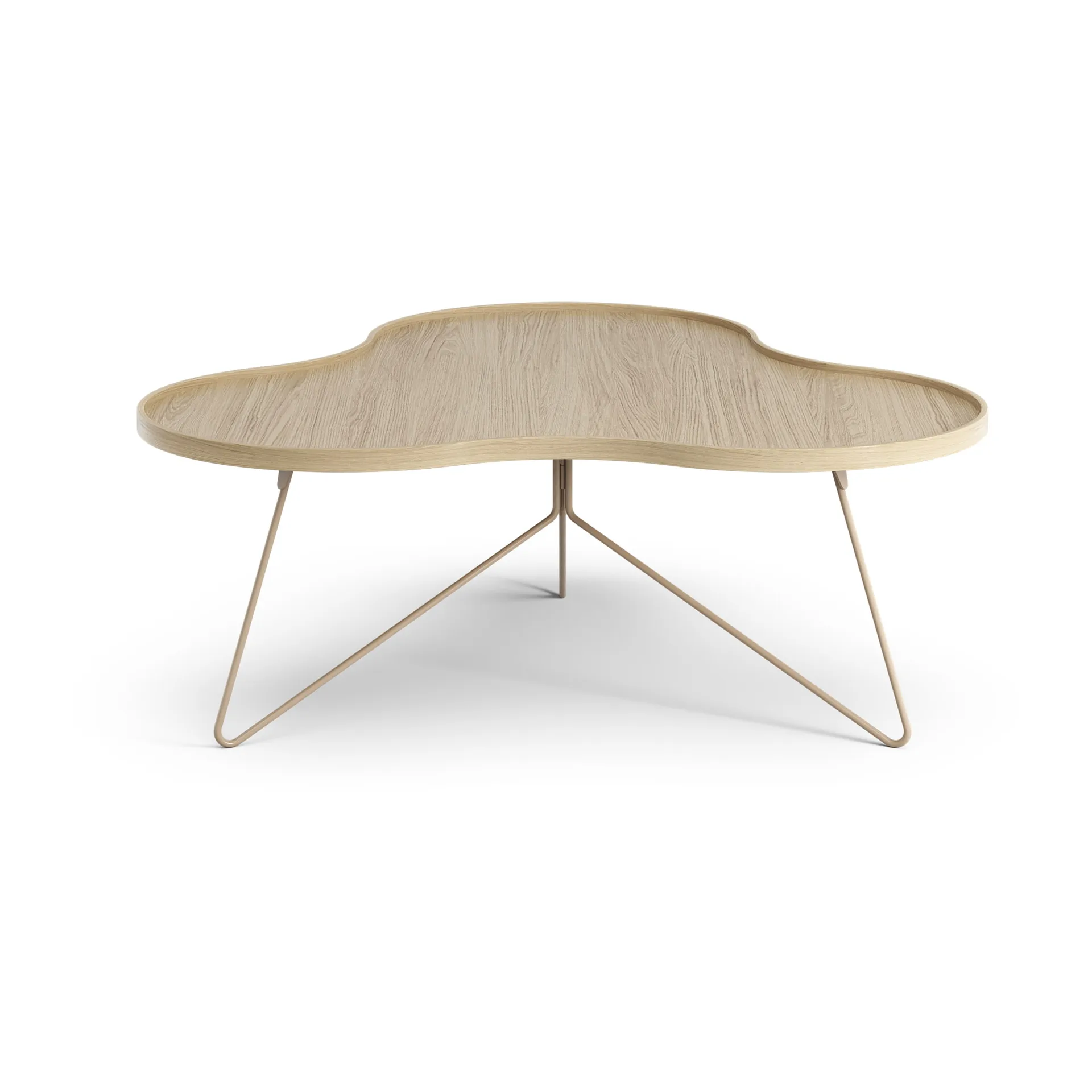 플라워 모노 테이블 107x114 cm, H45 오크 도장-넛메그 RAL1019 Swedese | 스웨데제