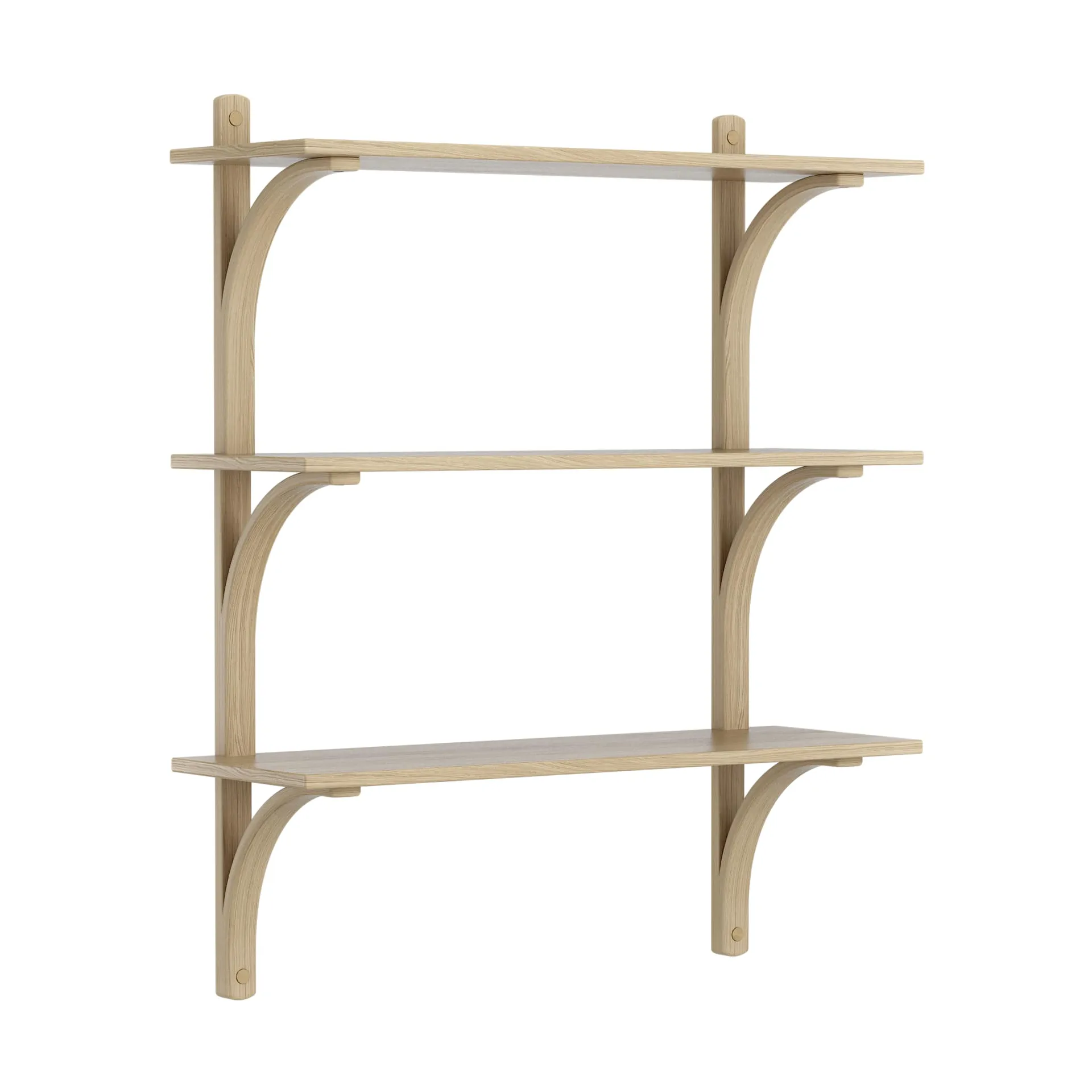 레비 선반 3단, Natural lacquered oak-brass, 90 cm Swedese | 스웨데제