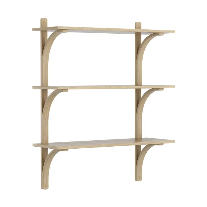 레비 선반 3단 - Natural lacquered oak-brass, 90 cm - Swedese | 스웨데제