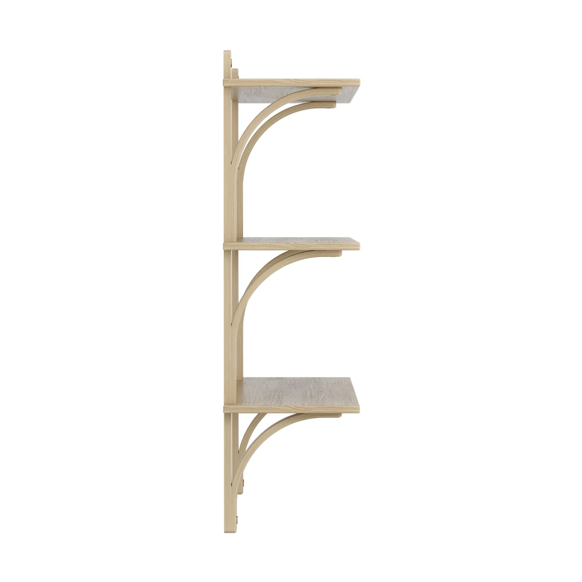 레비 선반 3단, Natural lacquered oak-brass, 90 cm Swedese | 스웨데제