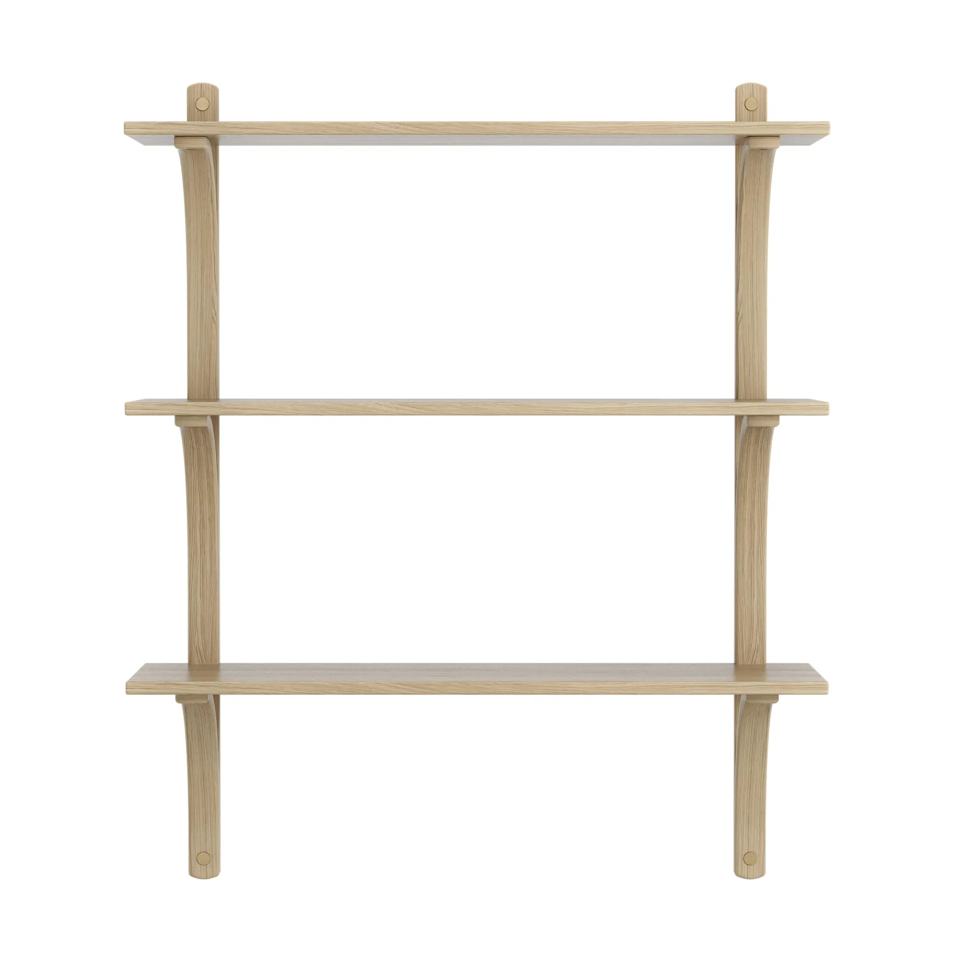 레비 선반 3단, Natural lacquered oak-brass, 90 cm Swedese | 스웨데제