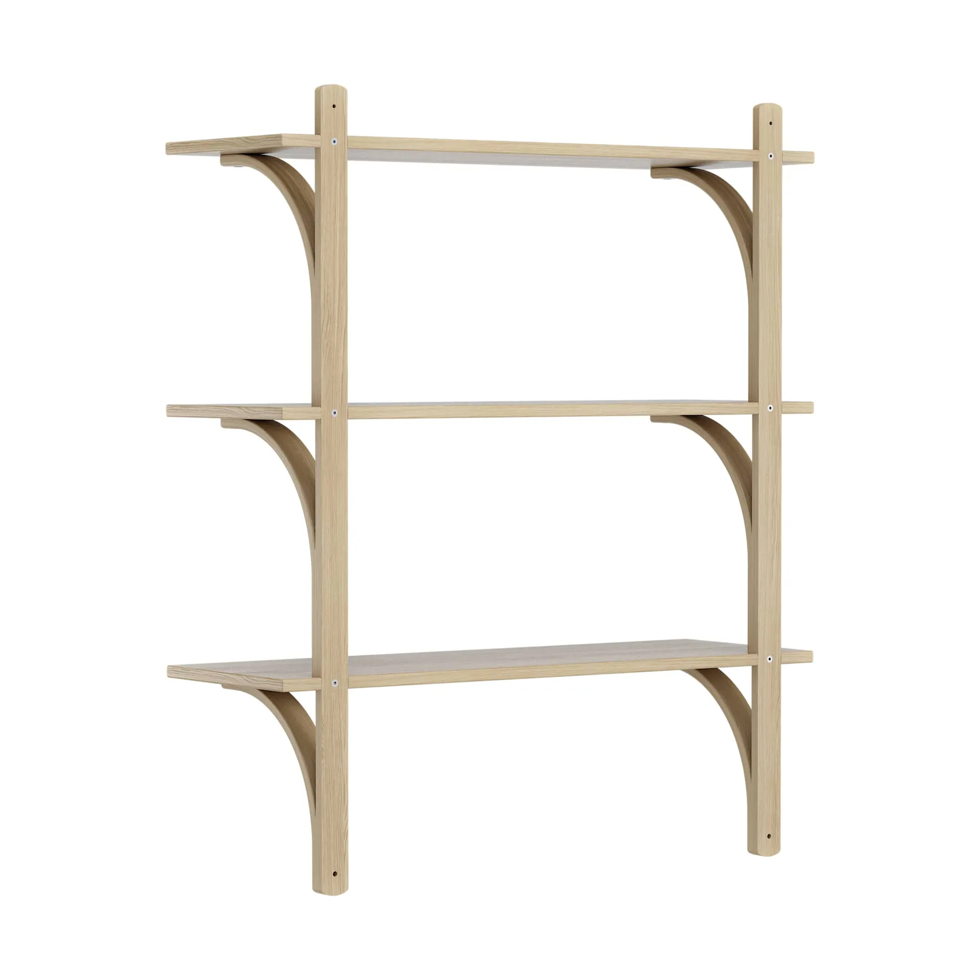 레비 선반 3단, Natural lacquered oak-brass, 90 cm Swedese | 스웨데제