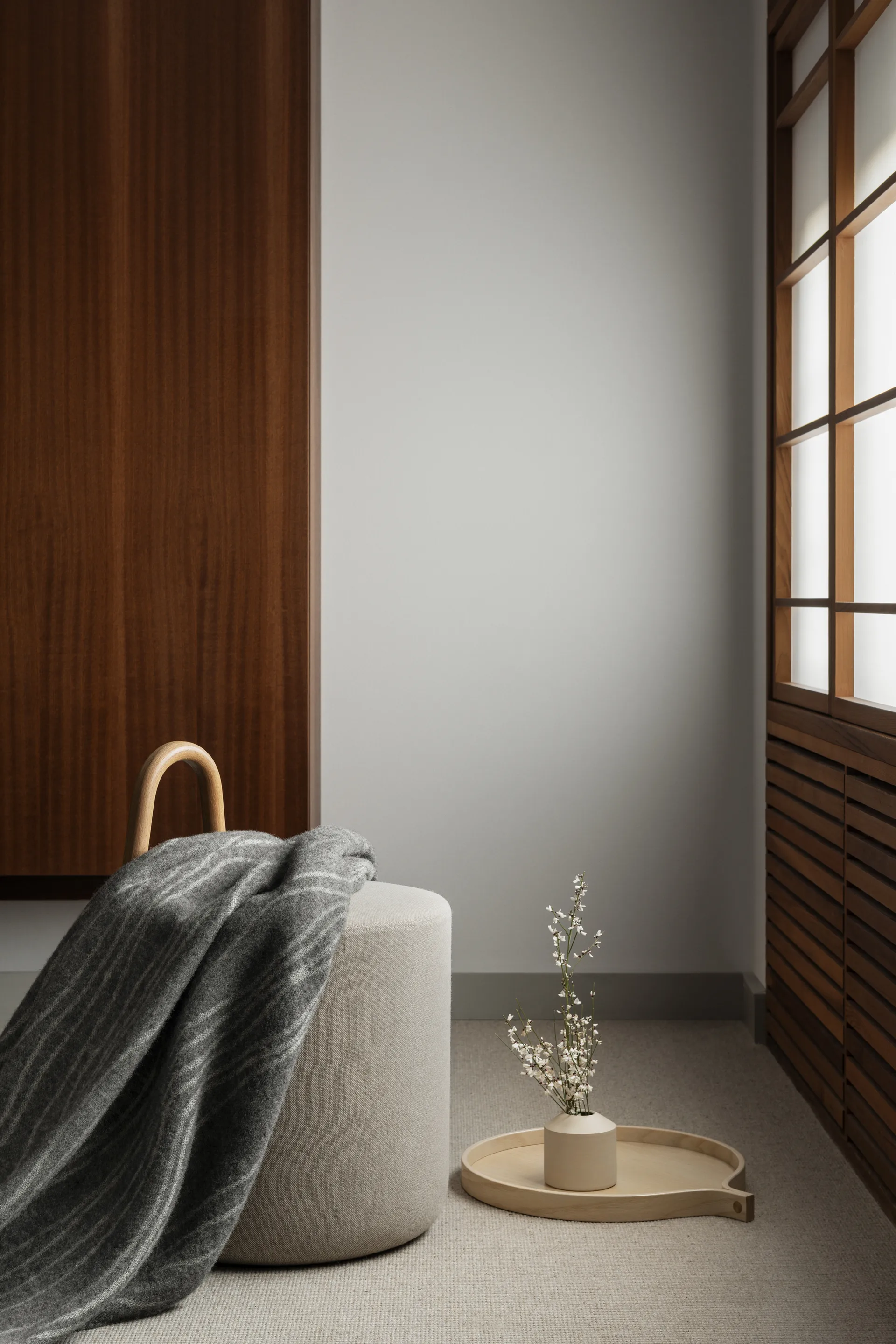 콤마 트레이 Ø40 cm, 애쉬 도장 Swedese | 스웨데제