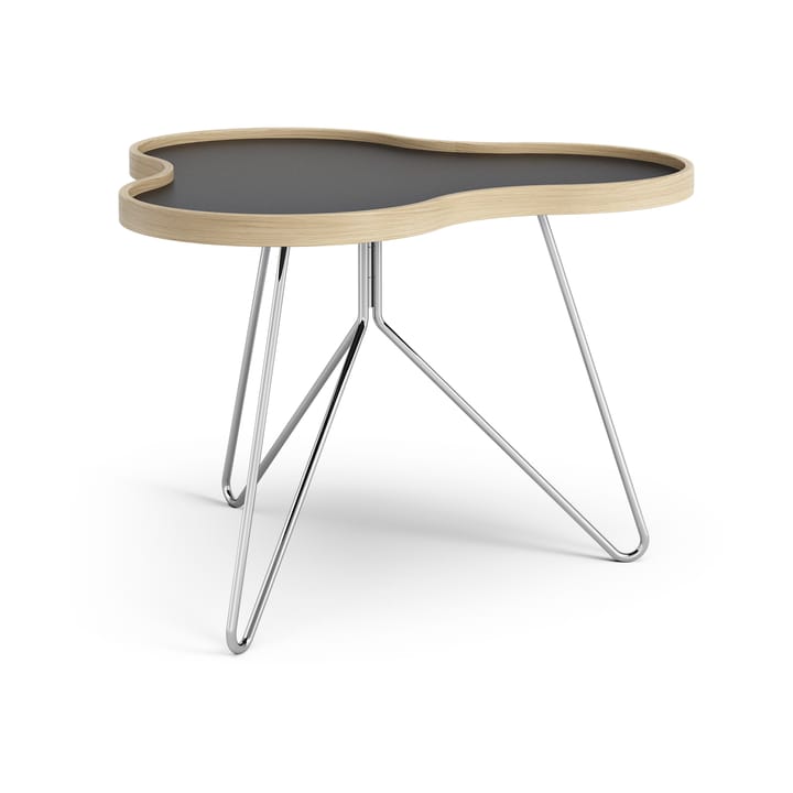 플라워 테이블 62x66 cm, 45 cm, Black-oak edge-chrome base Swedese | 스웨데제