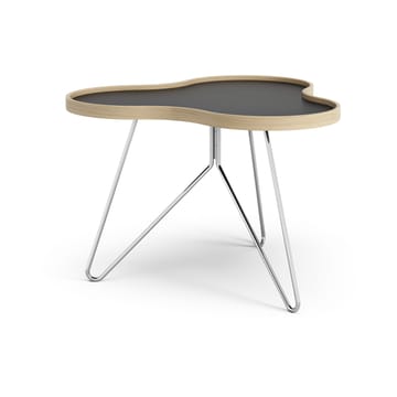 플라워 테이블 62x66 cm - 45 cm, Black-oak edge-chrome base - Swedese | 스웨데제