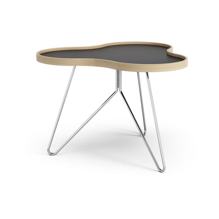 플라워 테이블 62x66 cm, 45 cm, Black-oak edge-chrome base Swedese | 스웨데제
