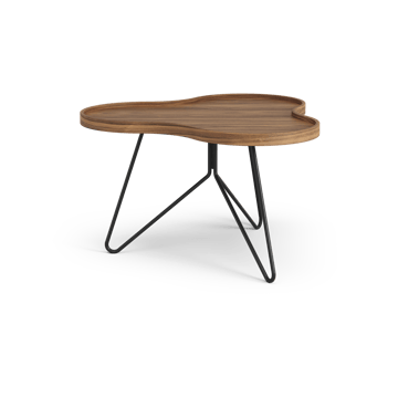 플라워 모노 테이블 스페셜 에디션 62x66 cm - H39 cm-lacquered walnut-black lacquered steel - Swedese | 스웨데제