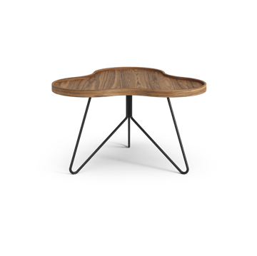 플라워 모노 테이블 스페셜 에디션 62x66 cm - H39 cm-lacquered walnut-black lacquered steel - Swedese | 스웨데제
