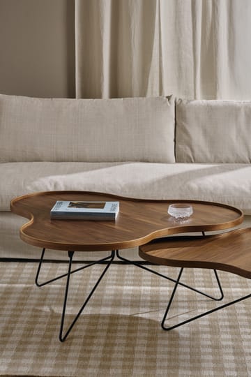 플라워 모노 테이블 스페셜 에디션 62x66 cm - H39 cm-lacquered walnut-black lacquered steel - Swedese | 스웨데제