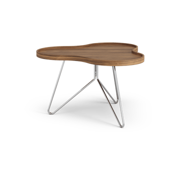 플라워 모노 테이블 스페셜 에디션 62x66 cm - H39 cm-lacquered walnut-chromed steel - Swedese | 스웨데제