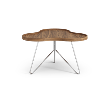 플라워 모노 테이블 스페셜 에디션 62x66 cm - H39 cm-lacquered walnut-chromed steel - Swedese | 스웨데제