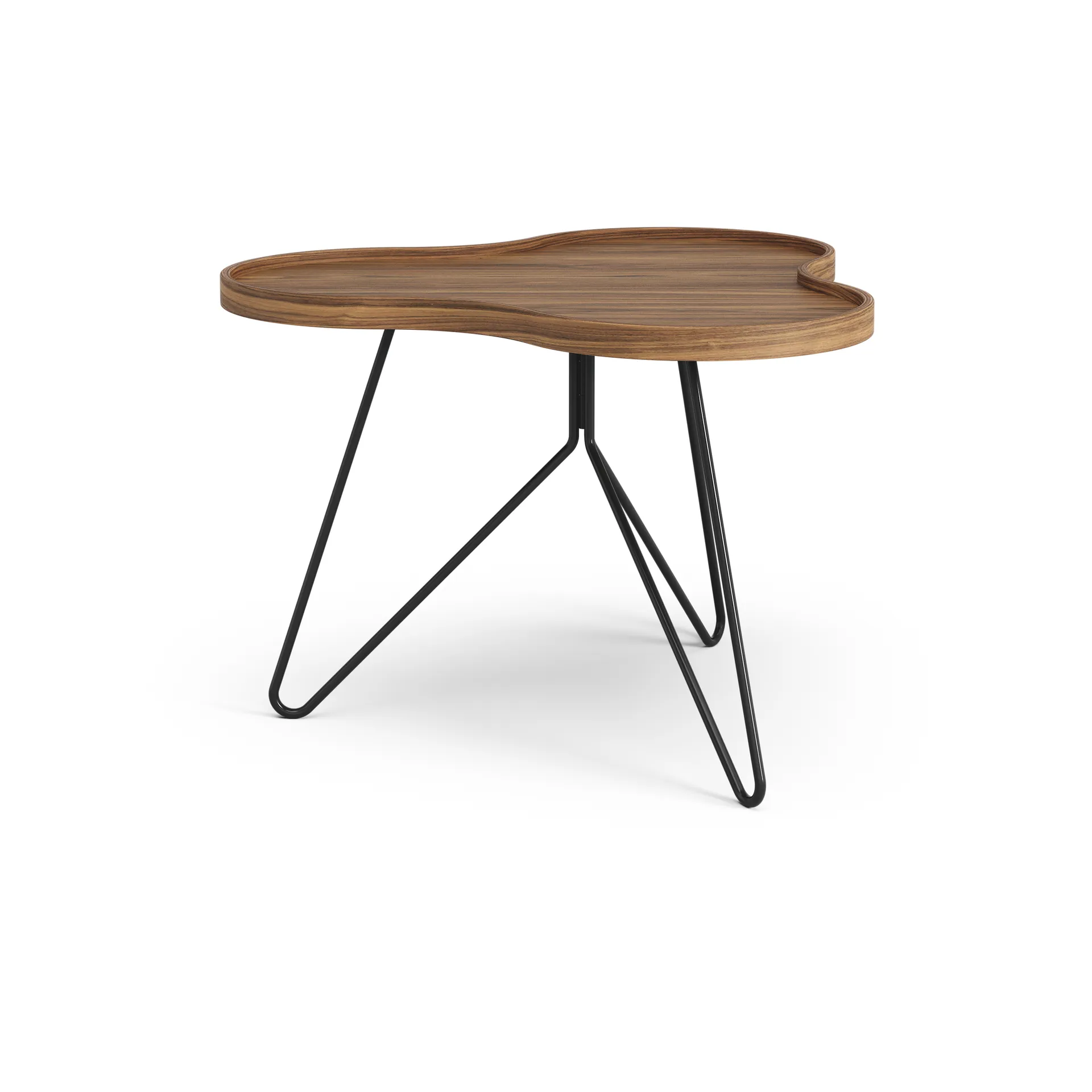 플라워 모노 테이블 스페셜 에디션 62x66 cm, H45 cm-lacquered walnut-black lacquered steel Swedese | 스웨데제